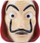 Filxhan 3D La Casa De Papel Mask, qeramike, dizajn maskë, kuqe bezhë