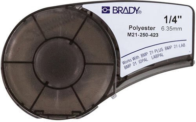 Kasetë etiketuese Brady M21 250 423, poliester 6.35mm, për M210 M211, transparente