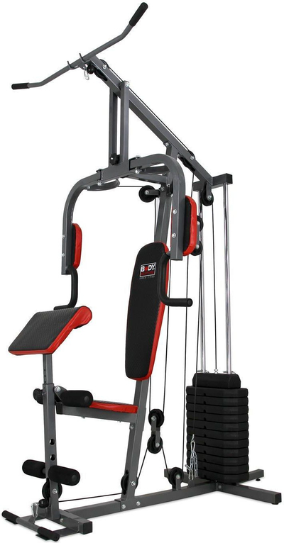 Pajisje stërvitje për në shpi Multigym Basic BMG 4202, një stacion, blloqe 66 kg, gri