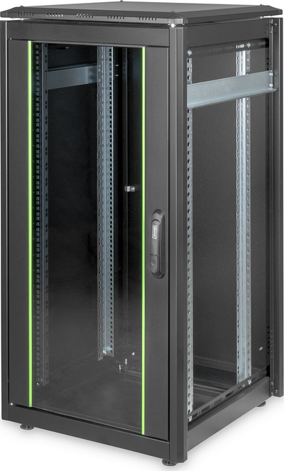 Kabinet rrjeti Digitus Standing Cabinet 19" 22U, metalik, i zi