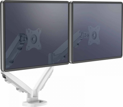 Krah i dyfishtë për monitor Fellowes Eppa 9683501, deri 39", fiksohet në tavolinë, i bardhë