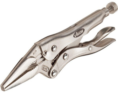 Pincë bllokuese VIGOR V1802, 150mm, insert shkumë, metalike