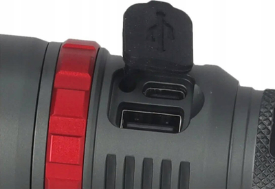 Dritë dore taktike Dedra L0950, LED 1000lm, USB‑C 2200mAh, gri