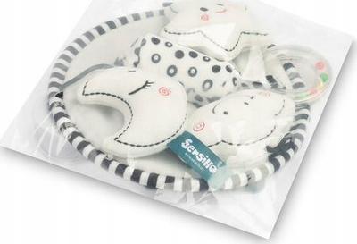 Karusel për karrocë bebes Canpol Babies Black and White Carousel Star, 4 lodra varëse, i zi dhe i bardhë