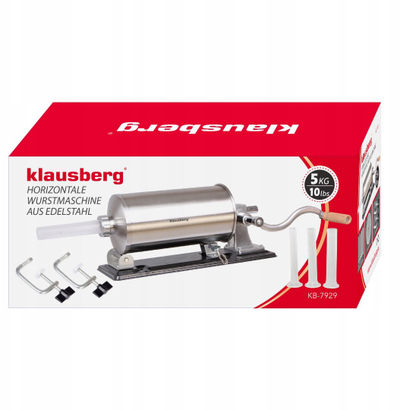 Mbushës për salsiçe Klausberg KB-7929, 5 kg, horizontal, çelik inox