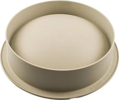 Kallëp silikoni për tortë Silikomart 3Design, formë rrethore kupolë, për furrë dhe frigorifer, gri e çelët