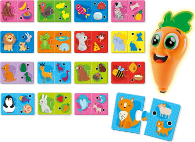 Loje edukative Lisciani Carotina Baby Talking Pen Baby Animals, stilolaps foles, per femije te vegjel