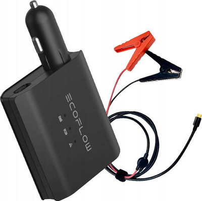 Полнач за автомобил EcoFlow Intelligent Car Charger, 12V, за преносливи станици EcoFlow, црн