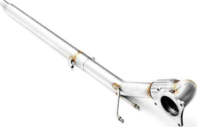 Downpipe shkarkimi RM Motors për Audi A3 1.8T 2.0T Quattro, tub 76mm, çelik inox