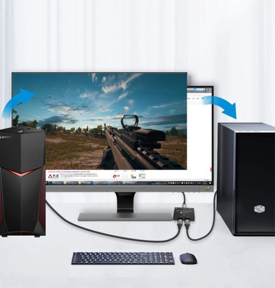 Ndarës DisplayPort Techly Bidirectional Switch 8K DP1.4, 2 në 1 ose 1 në 2, i zi