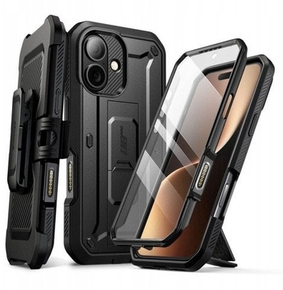 Futrollë telefoni Supcase UB Pro për iPhone 17, me klips, e zezë