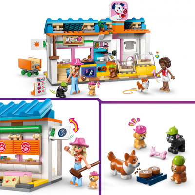 Lodër ndërtimi LEGO Dog Treat Bakery 42677, set kreativ, shumëngjyrësh