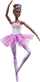 Kukull Barbie Mattel Ballerina Magical Lights HLC26, drita shumëngjyrëshe, flokë kafenj, fustan lejla
