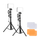Set drita video Neewer Basic BP66, LED, 2 copë, me tripod, e zezë
