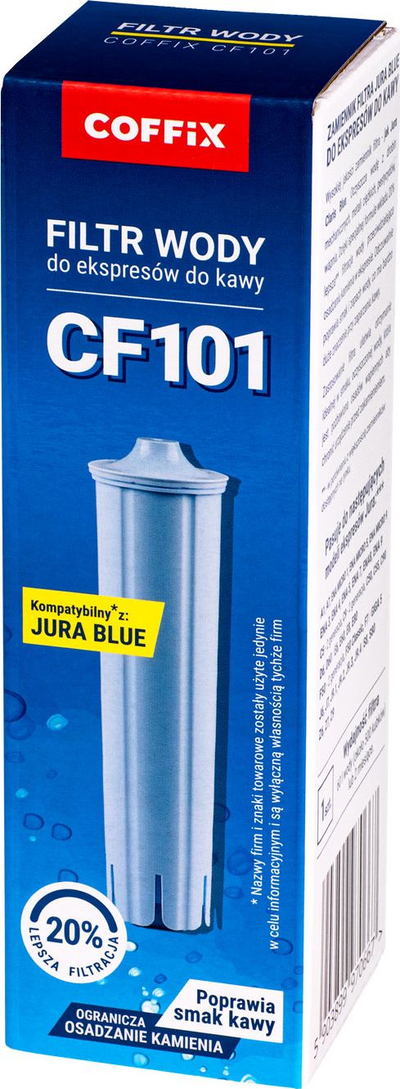 Filtër uji COFFIX për aparat kafeje Jura, zëvendësues, kapacitet 60L