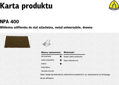 Fletë gërryese jo të endura Klingspor NPA 400, 152 x 229mm, Medium korund, 20 copë