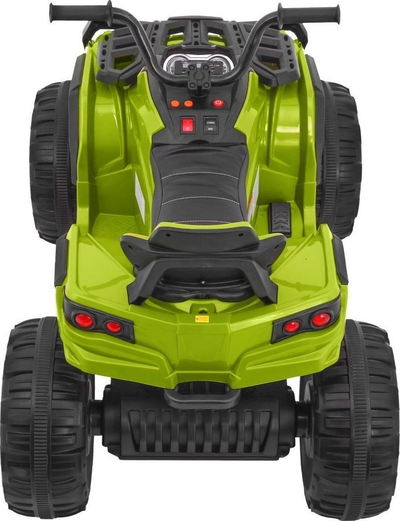 Quad elektrik për kalamaj, me rrotat me shkumë, bateri që rikarikohet, jeshil