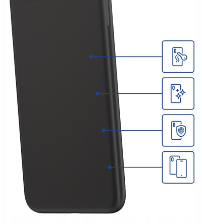 Mbrojtëse telefoni 3mk Matt Case për Oppo A5 5G A5M, plastike e hollë, përfundim mat, e zezë