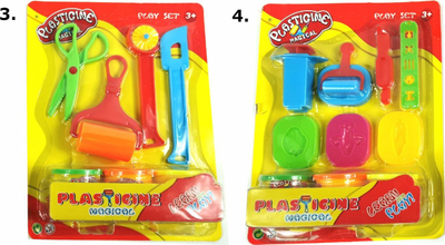 Set plasteline Plasticine Magical Play Set, me vegla për forma dhe prerje, shumëngjyrësh