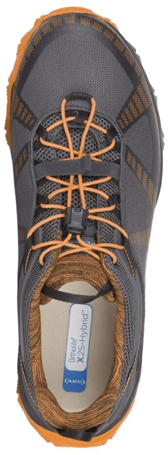 Këpucë malore AKU Flyrock për burra, hiking, e zezë me portokalli, 9.5 UK