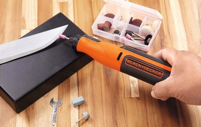 Mjet rrotullues Black+Decker BCRT8I-XJ, 7.2V, 36 aksesorë, portokalli e zezë