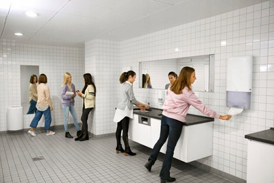 Dispenser pecetash Tork PeakServe 552500, për peceta të vazhdushme, i bardhë