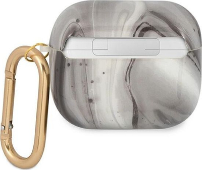 Заштитна навлака Guess GUA3UNMK Marble Collection за AirPods 3, TPU, темно сива
