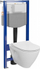 Set WC mural Cersanit Aqua 50 Mech QF C34, Mille Plus CleanOn, ulëse SLIM me mbyllje t’butë, e bardhë