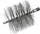 Furçë për oxhak Geko Chimney Brush Ramrod Fi 90mm, diametër 90mm, fijë çeliku, gri
