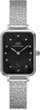 Orë dore për femra Daniel Wellington Quadro 20x26 Pressed Piano Lumine DW00100581, e argjendtë