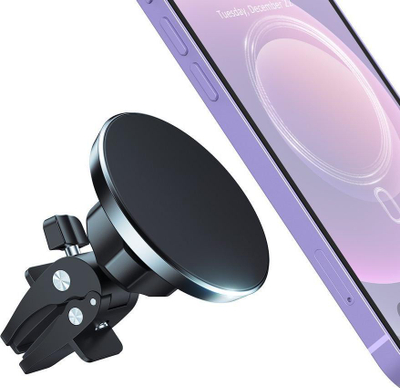 Mbajtëse magnetike makine Choetech MagSafe për iPhone 12, për në grilën e ajrit, e zezë