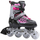 Patina inline Enero PRO LED 4 në 1, të rregullueshme 30-33, me LED, rozë me të zezë