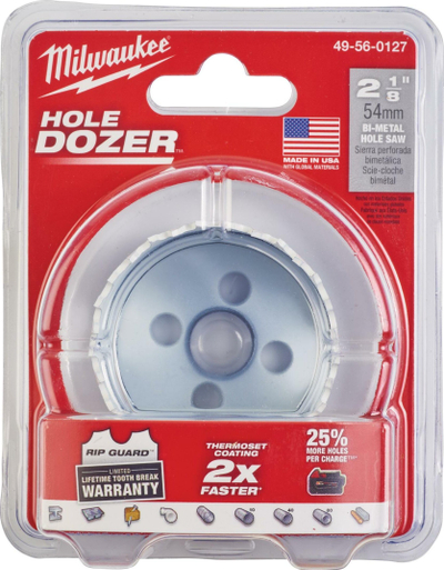 Freza rrethore Milwaukee Hole Dozer, 54mm, bi-metal, e bardhë