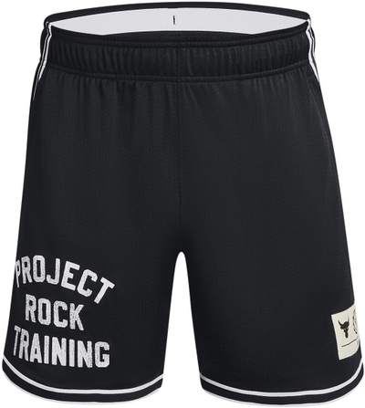 Pantallona të shkurtra sportive Under Armour Project Rock Training, performancë, anti-odor, të zeza