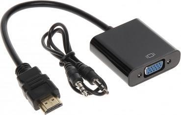 Adapter AV HDMI në VGA Aukey AU ECO 3, 2 kanale audio, i zi