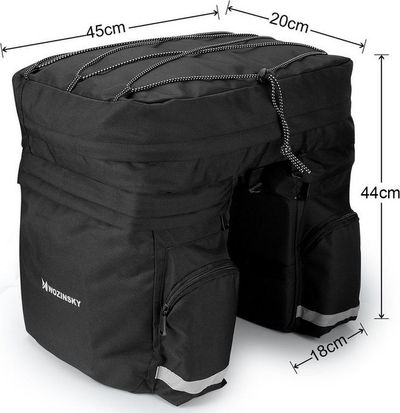 Çantë për biçikletë Wozinsky WBB13BK, 6L, e zezë