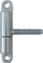 Zgarë metalike UN, vidhosëse, e galvanizuar, 15×50 mm, e bardhë