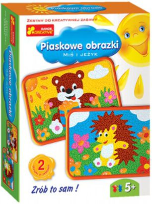 Set kreativ me rërë Ranok Creative Sand Pictures, 2 piktura me arush dhe iriq, 5+