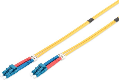 Kabllo optike Digitus Patch Cord, singlemode OS2 9/125, LC LC, 7m, e verdhë