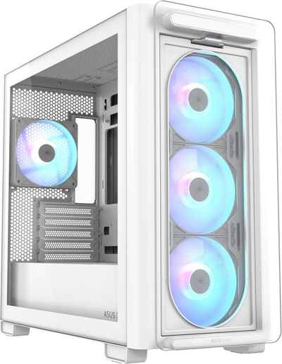 Kase kompjuteri Asus A23 Plus TG ARGB, micro ATX, xham i temperuar, e bardhë