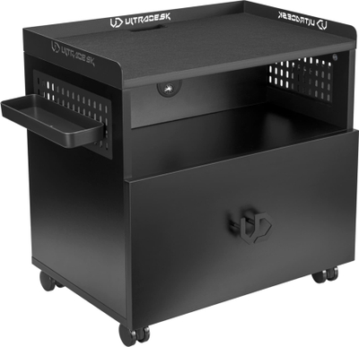 Кабинет за канцеларија ULTRADESK CRATE, 60x60x38 cm, со тркала, црн