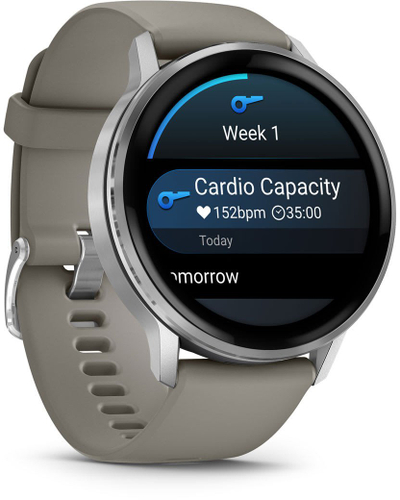 Garmin Venu 4, orë e zgjuar me GPS, bateri gati 12 ditë, çelik inoksi