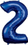 Balon folie Riethmller numri 2, 50 x 88 cm, blu