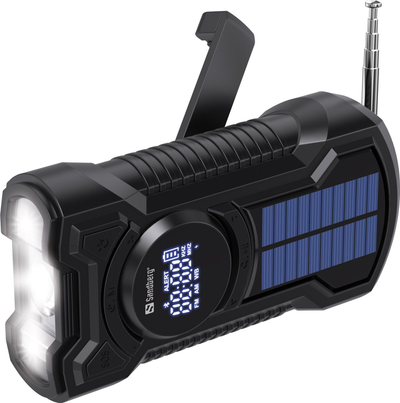 Radio multifunksionale Sandberg Survivor Radio All in 1 5000, Bluetooth, power bank 5000mAh, e zezë