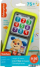 Lodër telefon i zgjuar Fisher Price 2 në 1 Learn and Laugh, interaktive, me drita dhe zëra, shumëngjyrëshe