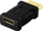 Adapter HDMI Deltaco mini HDMI në HDMI, 19-pin, i zi