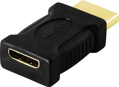 Adapter HDMI Deltaco mini HDMI në HDMI, 19-pin, i zi