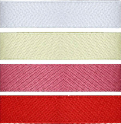 Set shirita sateni Titanum Satin Ribbons, 15mm, 2m, 6 ngjyra përzier