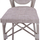Stol alumini stil bambuje, textilene, 47×61×115 cm (HM5110), bardhë
