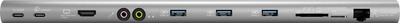 Docking station TerraTec Connect C6, USB C, Power Delivery 100W, gri